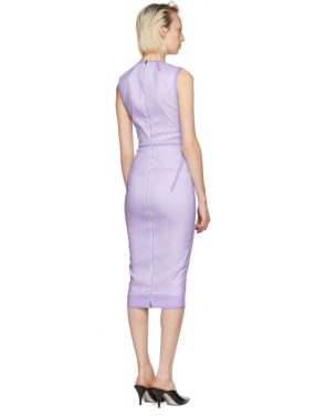 photo Purple Linear Fitted Dress by Victoria Beckham - Image 3
