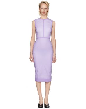 photo Purple Linear Fitted Dress by Victoria Beckham - Image 1