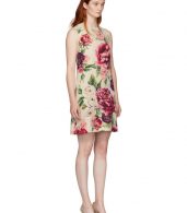 photo Beige and Pink Peony Dress by Dolce and Gabbana - Image 2