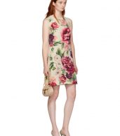 photo Beige and Pink Peony Dress by Dolce and Gabbana - Image 5