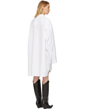 photo White Poplin Shirt Dress by Maison Margiela - Image 3