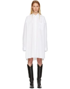 photo White Poplin Shirt Dress by Maison Margiela - Image 1