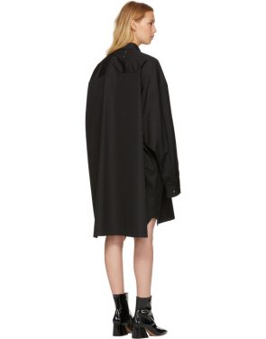photo Black Poplin Shirt Dress by Maison Margiela - Image 3