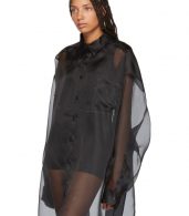 photo Black Silk Shirt Dress by Maison Margiela - Image 5