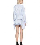 photo Blue and White Striped Front Tie Shirt Dress by Alexander Wang - Image 3