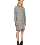 photo Grey Wool Casual Tailoring Shirt Dress by MM6 Maison Martin Margiela - Image 2