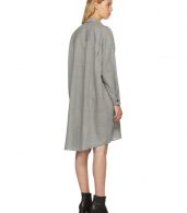 photo Grey Wool Casual Tailoring Shirt Dress by MM6 Maison Martin Margiela - Image 3