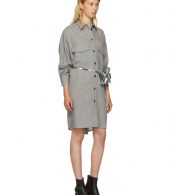 photo Grey Wool Casual Tailoring Shirt Dress by MM6 Maison Martin Margiela - Image 5