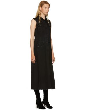 photo Black Just Wash Sleeveless Denim Dress by MM6 Maison Martin Margiela - Image 2