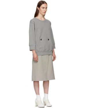 photo Grey and Beige Sweater Dress by MM6 Maison Martin Margiela - Image 2