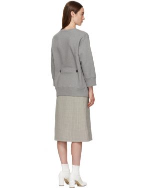 photo Grey and Beige Sweater Dress by MM6 Maison Martin Margiela - Image 3
