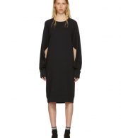 photo Black Basic Cotton Sweatshirt Dress by MM6 Maison Martin Margiela - Image 1