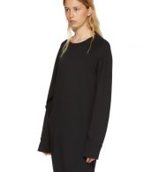 photo Black Basic Cotton Sweatshirt Dress by MM6 Maison Martin Margiela - Image 5