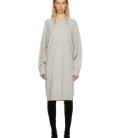 photo Grey Basic Cotton Sweatshirt Dress by MM6 Maison Martin Margiela - Image 1