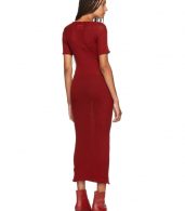 photo Red Fitted Thin Rib Dress by MM6 Maison Martin Margiela - Image 3