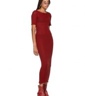 photo Red Fitted Thin Rib Dress by MM6 Maison Martin Margiela - Image 5