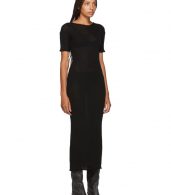 photo Black Fitted Thin Rib Dress by MM6 Maison Martin Margiela - Image 2