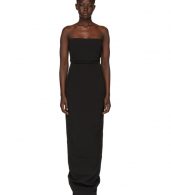 photo Black Grosgrain Bustier Gown by Rick Owens - Image 1