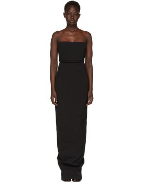 photo Black Grosgrain Bustier Gown by Rick Owens - Image 1