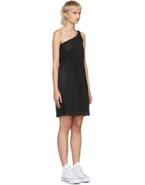 photo Black Mesh One-Shoulder Dress by Opening Ceremony - Image 2
