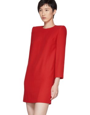 photo Red Mini Shoulder Pads Dress by Givenchy - Image 4