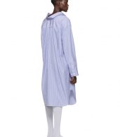 photo Blue and White Striped Swing Shirt Dress by Balenciaga - Image 3