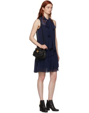 photo Navy Front Neck Tie Dress by See by Chloe - Image 5