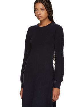 photo Navy Long Sleeve Sweater Dress by See by Chloe - Image 4