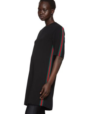 photo Black Webbing T-Shirt Dress by Gucci - Image 4