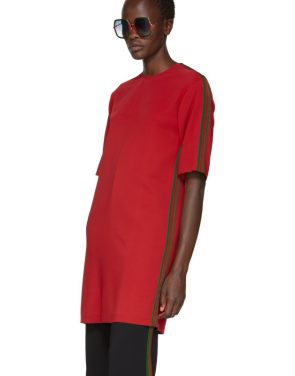 photo Red Webbing Tunic Dress by Gucci - Image 4