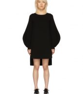 photo Black Voluminous Sleeve Knit Dress by Stella McCartney - Image 1