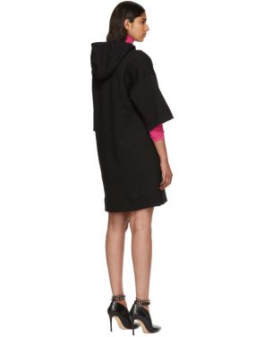 photo Black VLTN Short Hoodie Dress by Valentino - Image 3