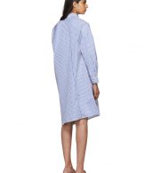 photo White and Blue Stripe Noma Dress by Toteme - Image 3