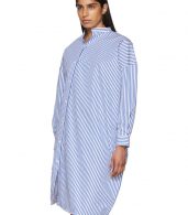 photo White and Blue Stripe Noma Dress by Toteme - Image 4