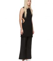 photo Black Silk Cut Away Tunic Dress by Marina Moscone - Image 2