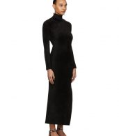 photo Black Velvet Turtleneck Fitted Dress by Balenciaga - Image 2