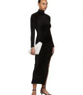 photo Black Velvet Turtleneck Fitted Dress by Balenciaga - Image 5