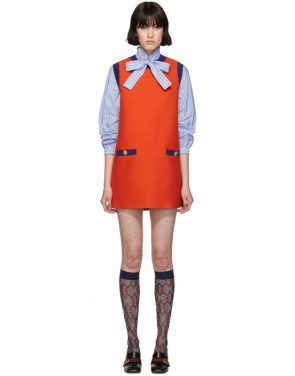 photo Red and Blue Bicolor Mini Dress by Gucci - Image 1