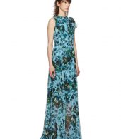 photo Blue and Green Fitzroy Rose Kassidy Dress by Erdem - Image 2