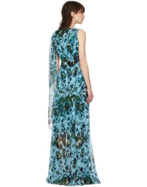 photo Blue and Green Fitzroy Rose Kassidy Dress by Erdem - Image 3