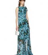 photo Blue and Green Fitzroy Rose Kassidy Dress by Erdem - Image 5