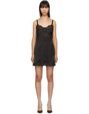photo Black Silk Short Dress by Dolce and Gabbana - Image 1