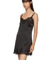 photo Black Silk Short Dress by Dolce and Gabbana - Image 4