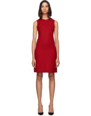 photo Red Short Crepe Dress by Dolce and Gabbana - Image 1