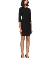 photo Black Three-Quarter Sleeve Mini Dress by Dolce and Gabbana - Image 2