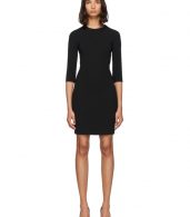 photo Black Three-Quarter Sleeve Mini Dress by Dolce and Gabbana - Image 1