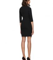 photo Black Three-Quarter Sleeve Mini Dress by Dolce and Gabbana - Image 3