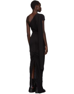 photo Black Single-Shoulder Gown by Rick Owens Lilies - Image 3