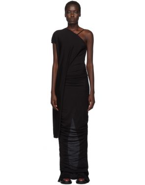 photo Black Single-Shoulder Gown by Rick Owens Lilies - Image 1