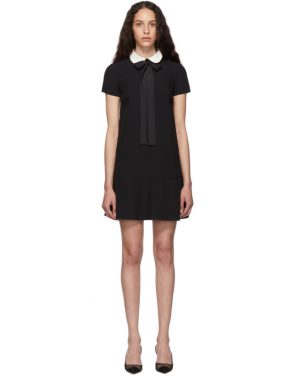 photo Black Satin Bow Dress by RED Valentino - Image 1